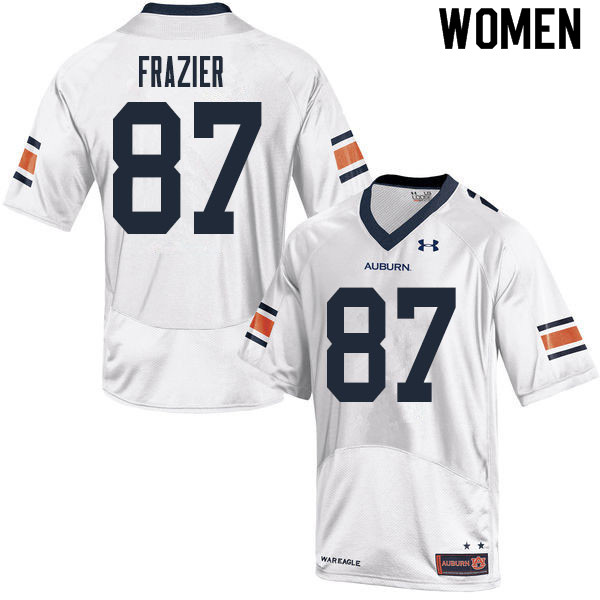 Women's Auburn Tigers #87 Brandon Frazier White 2020 College Stitched Football Jersey